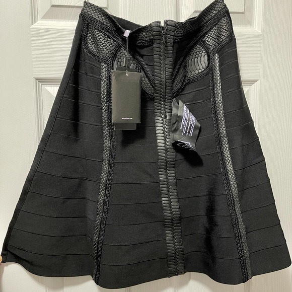 Herve Leger Black Sanja Bandage Skirt Set w/ Tags - Picture 8 of 11